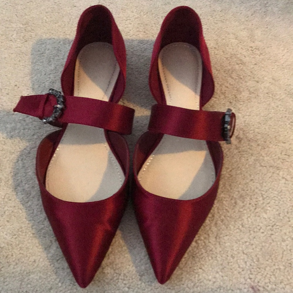 Zara satin flats, size 9